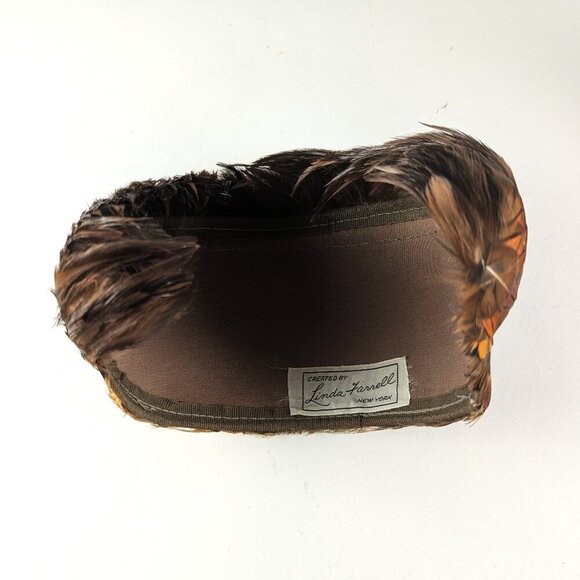 Vintage Linda Farrell Pheasant Fascinator Headband Hat main image 9